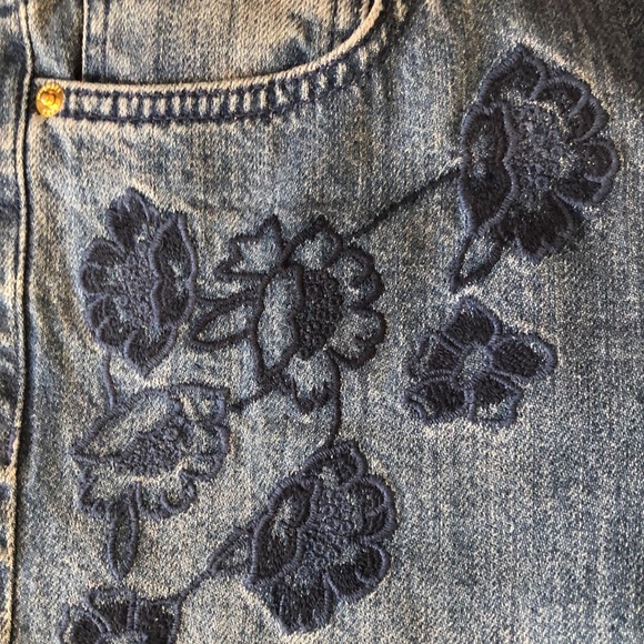Michael Kors floral embroidery denim jeans - Picture 5 of 7